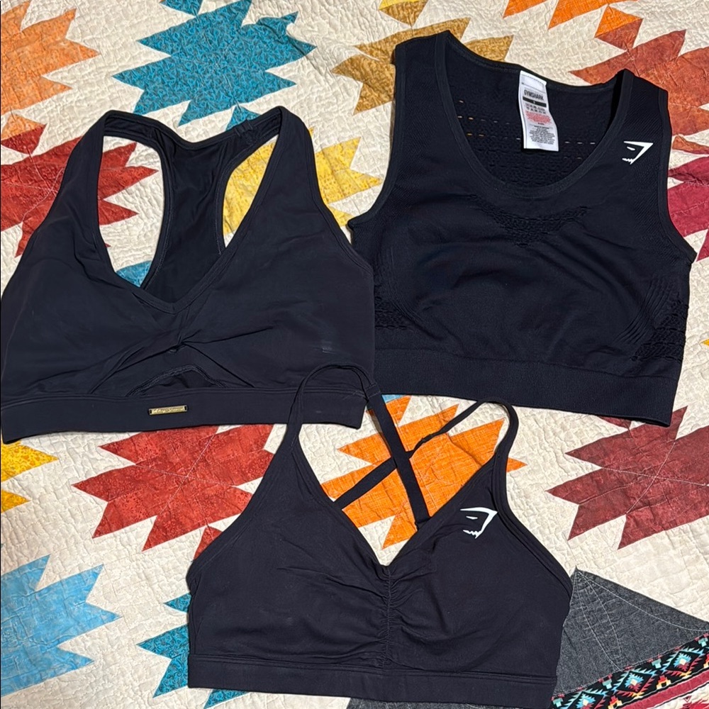 Gymshark Black Sports Bra Set